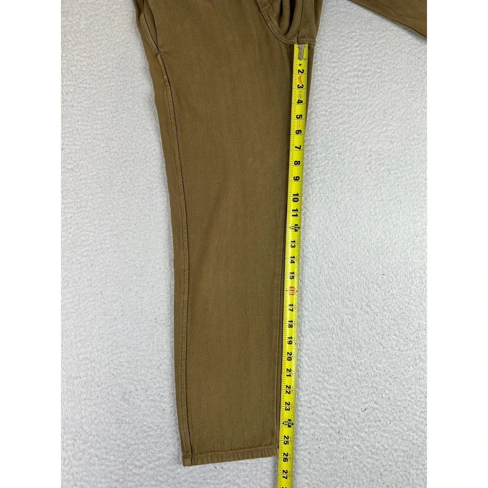 Prospective Flow Pants Mens 28x26 Brown Herringbone Canvas Chino Casual USA